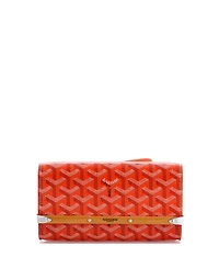 Pre-Owned Goyard Pm Monte Carlo Clutch with Strap Coated Canvas