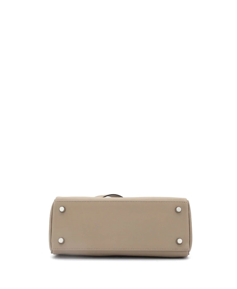 Pre-Owned Hermes Kelly 25 Handbag Verso Swift with Palladium Hardware