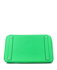 Pre-Owned Hermes Hac 40 Handbag Green Togo with Palladium Hardware