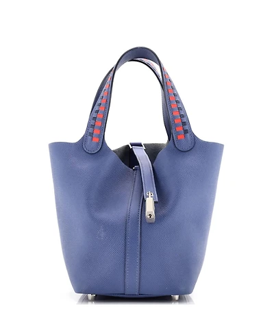 Pre-Owned Hermes Pm Picotin Lock Bag Tressage Epsom