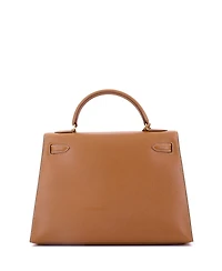 Pre-Owned Hermes Kelly 32 Handbag Brown Courchevel with Gold Hardware