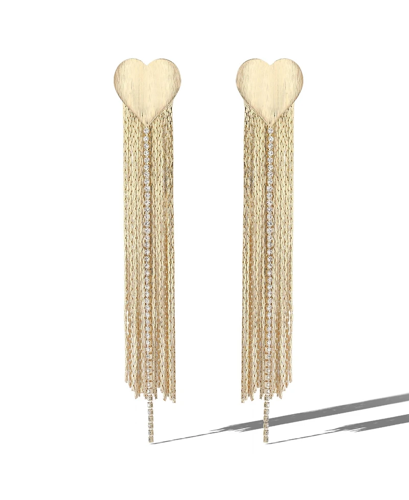 Jessica Simpson Gold Chain Tassel Earrings
