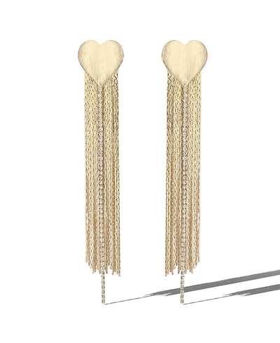 Jessica Simpson Gold Chain Tassel Earrings