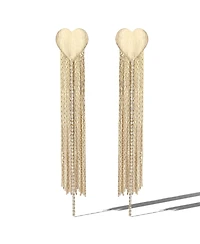 Jessica Simpson Gold Chain Tassel Earrings