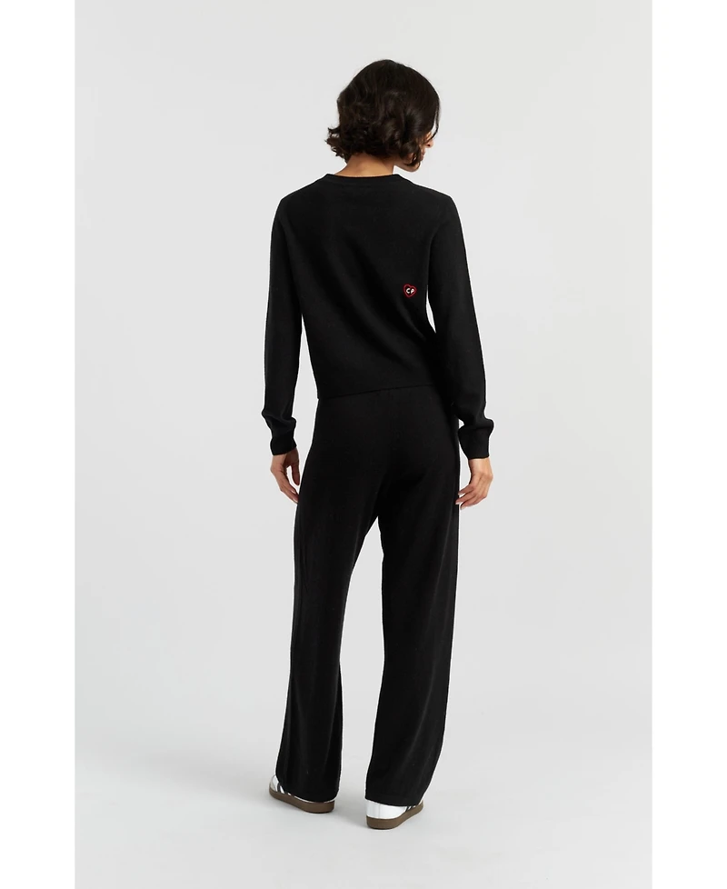 Chinti & Parker Women's Wool Cashmere Snoopy Charlie Brown Cardigan