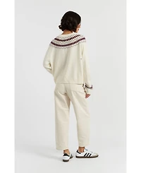 Chinti & Parker Women's Wool Cashmere Diamond Fair Isle Sweater