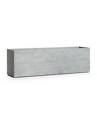Cosapots Lonno Long Rectangular Planter - Brown Stone Finish
