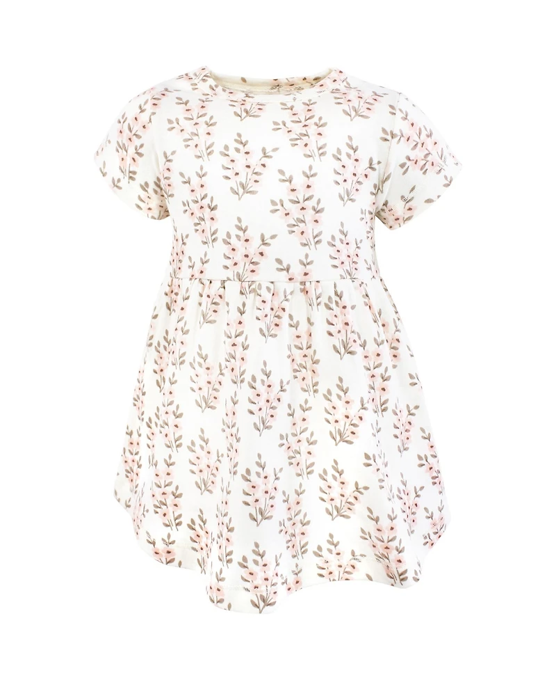 Hudson Baby Girls Lightweight Cotton Dress and Cardigan Set