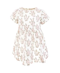Hudson Baby Girls Lightweight Cotton Dress and Cardigan Set