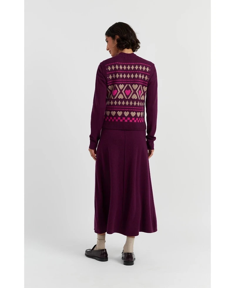 Chinti & Parker Women's Wool Cashmere Hearts and Diamonds Tank
