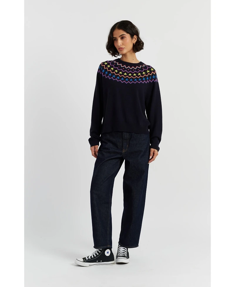 Chinti & Parker Women's Wool Cashmere Star Yoke Sweater