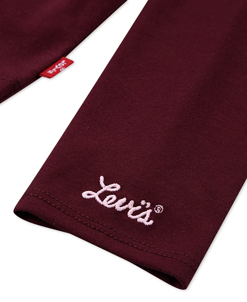 Levi's Little & Toddler Girls 2-Piece Long Sleeve T-Shirt and Western Skirtall Set