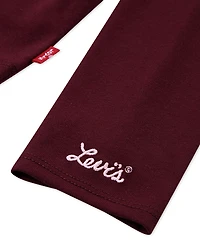 Levi's Little & Toddler Girls 2-Piece Long Sleeve T-Shirt and Western Skirtall Set