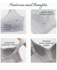 Playtex 18 Hour Ultimate Lift Cotton Wireless Bra US474C, Online Only