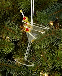 Holiday Lane Spirits Glass Martini Ornament, Macy's Exclusive