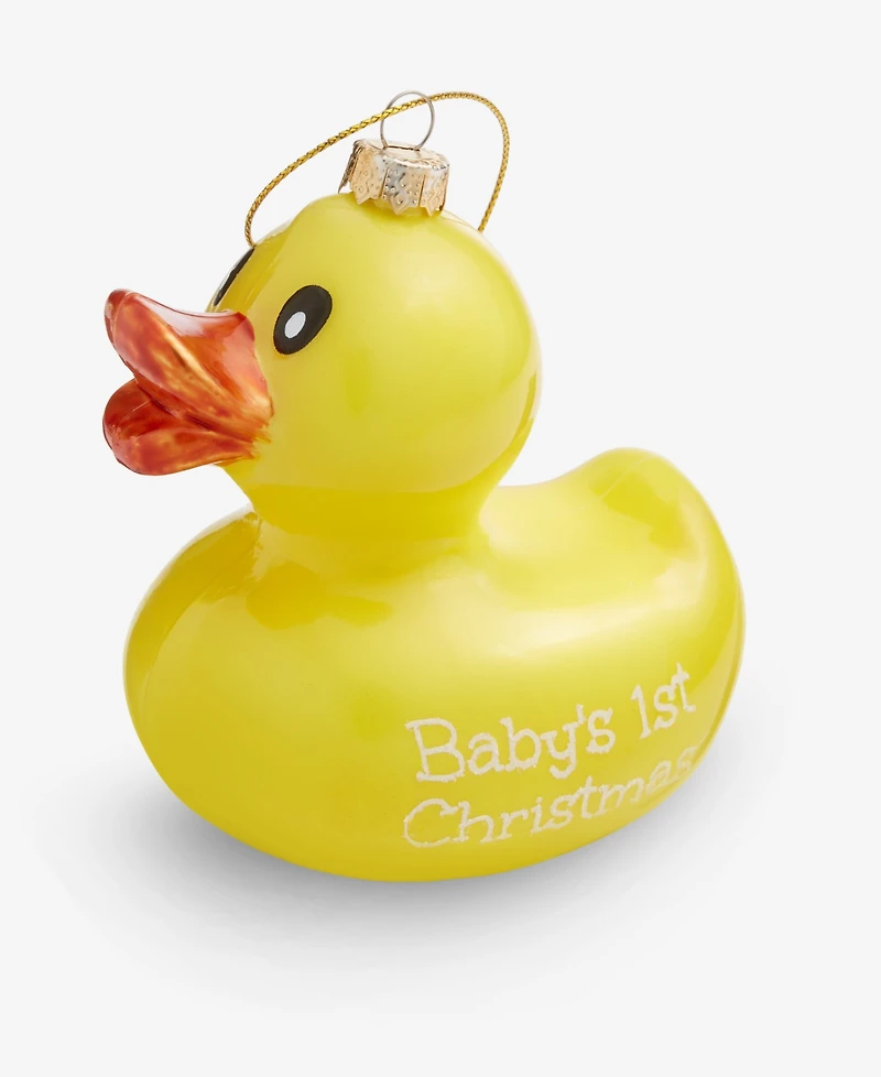 Holiday Lane Baby's First Christmas 2025 Glass Ducky Ornament, Macy's Exclusive