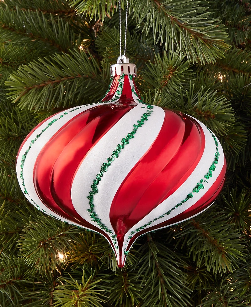 Holiday Lane Christmas Cheer Swirl Onion Ornament, Macy's Exclusive