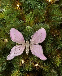 Holiday Lane Enchanted Forest Purple Glitter Butterfly Ornament, Macy's Exclusive