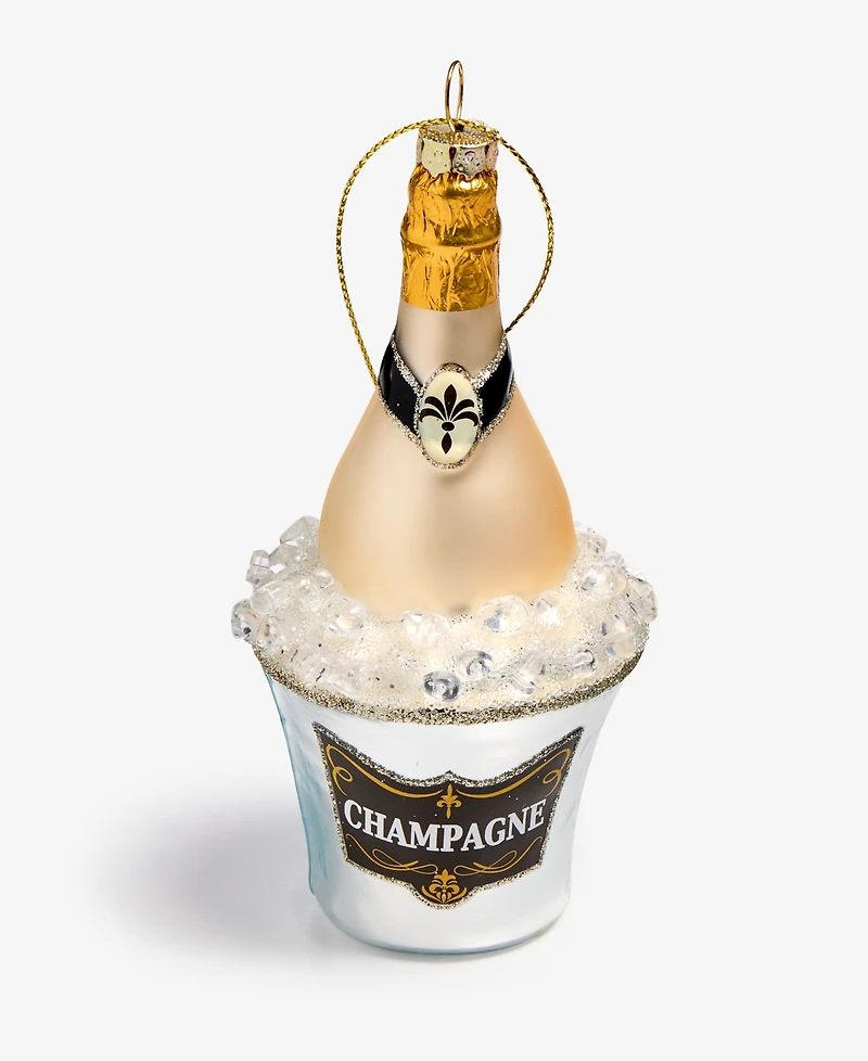 Holiday Lane Spirits Champagne On Ice Ornament, Macy's Exclusive