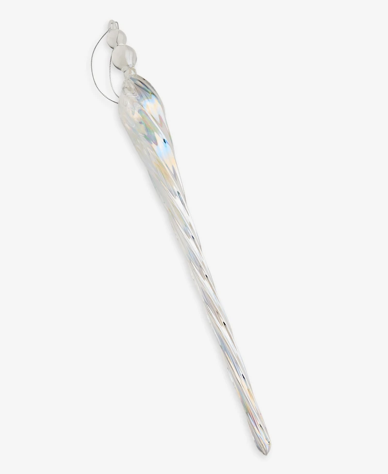 Holiday Lane Iced Delight Glass Finial Ornament, Macy's Exclusive