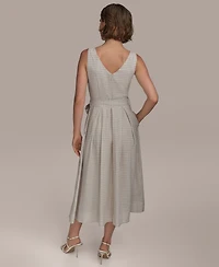 Donna Karan New York Women's Sleeveless V-Neck Midi Dress