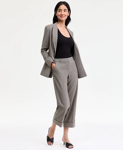 Anne Klein Women's Cropped Houndstooth Pants