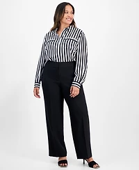 Kasper Plus Striped Blouse