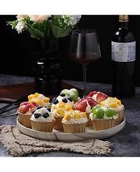 Lorren Home Trends Matte Marble Pattern Serving Platter