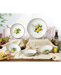 Lorren Home Trends Lemon 5-Pc. Pasta/All-Purpose Bowl Set