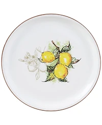 Lorren Home Trends Lemon Round Pizza Serving Platters, Set of 2
