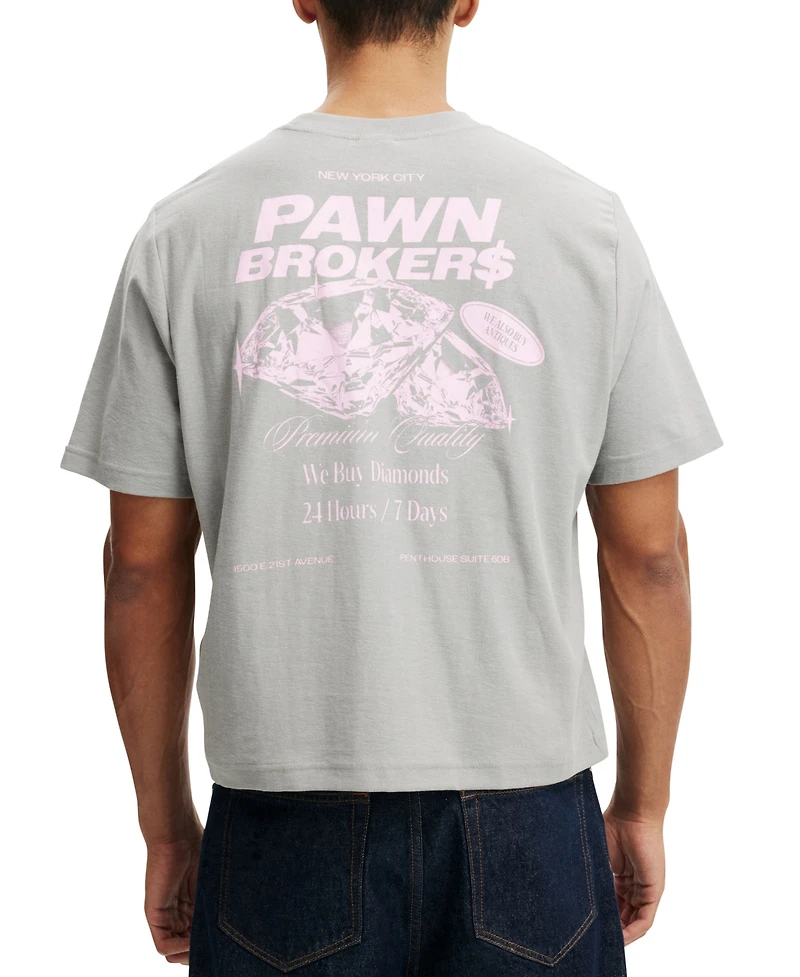 Cotton On Men's Cropped Fit Graphic Short Sleeve T-Shirt