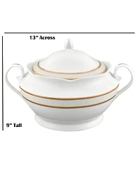 Lorren Home Trends Amelia Porcelain Tureen with Lid