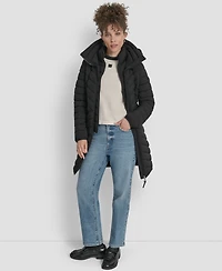 Dkny Women's Bibbed Packable Puffer Coat
