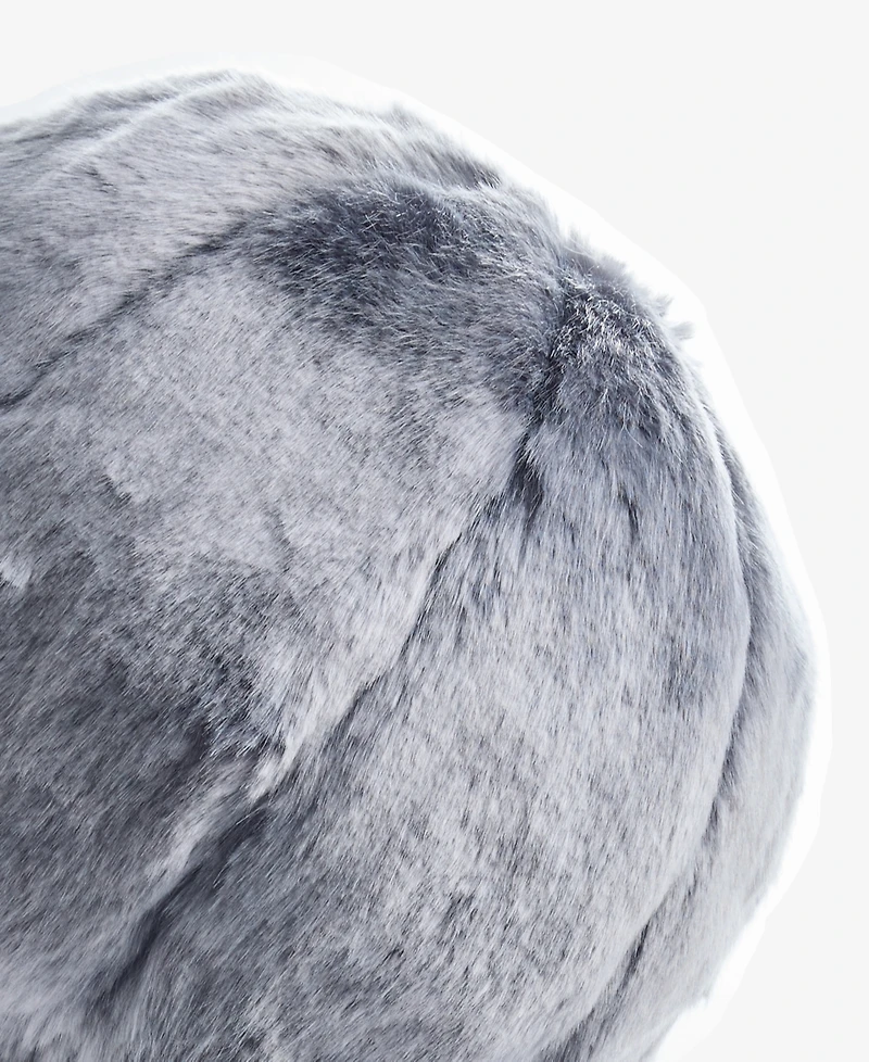 Hotel Collection Lynx Faux Fur Decorative Pillow, 10" Round, Exclusively at Macy's