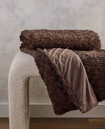 Hotel Collection Persian Lamb-Look Faux-Fur Throw, 50" x 60", Macy's Exclusive