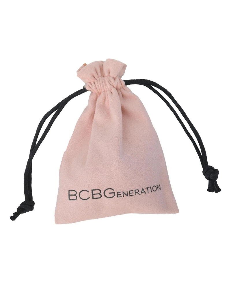BCBGeneration Crystal Baguette Hoop Earrings
