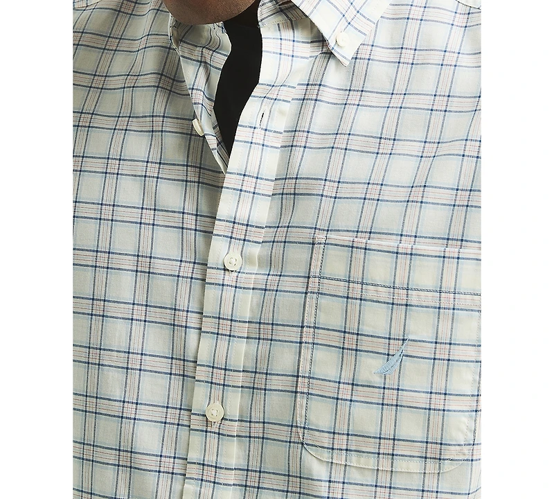 Nautica Men's Long Sleeve Plaid Button-Down Shirt