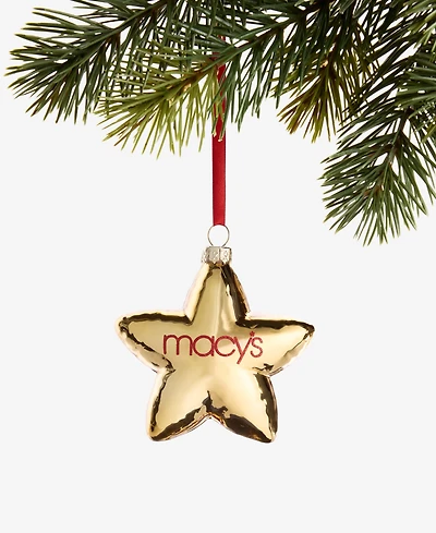 Macy's Thanksgiving Day Parade 2025 Glass Star Balloon Ornament, Macy's Exclusive