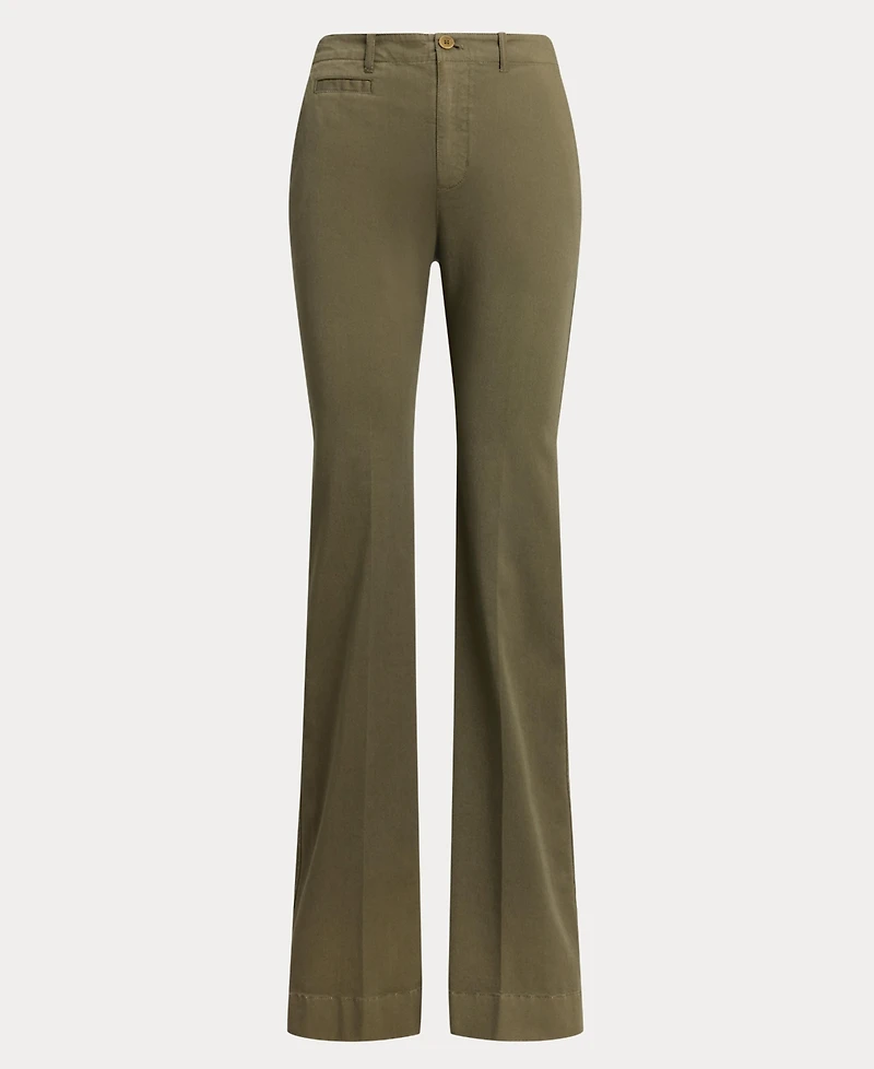 Lauren Ralph Women's Stretch Cotton Chino Flare Pants