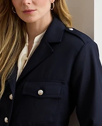 Lauren Ralph Women's Cropped Wool-Blend Twill Jacket