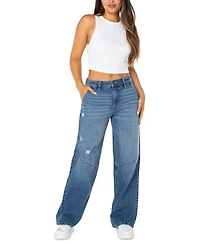 Celebrity Pink Juniors' Slouchy Skater Wide-Leg Jeans