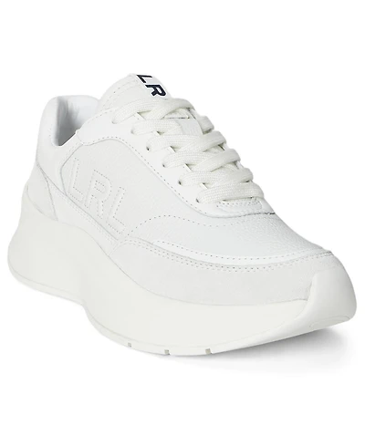 Lauren Ralph Women's Franky Tumbled Leather Sneaker