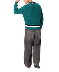 Members Only Men's Cotton Cable Knit Cricket Sweater
