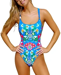 Cupshe Women's Sunlit Mosaic Ornate One-Piece Swimsuit