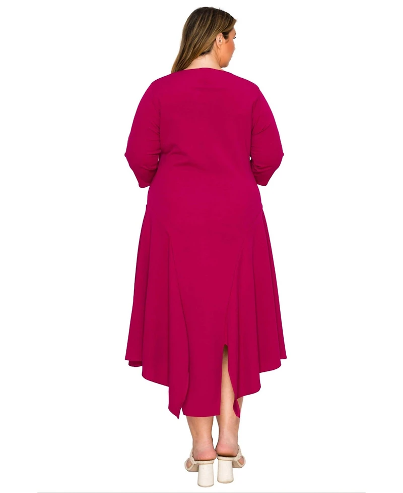 L I V D Plus Vida Split Hem Dress