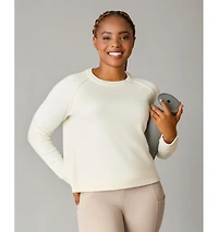 LuxLined Women's Itch-Free Merino Wool Crewneck Sweater with Soft Inner Lining