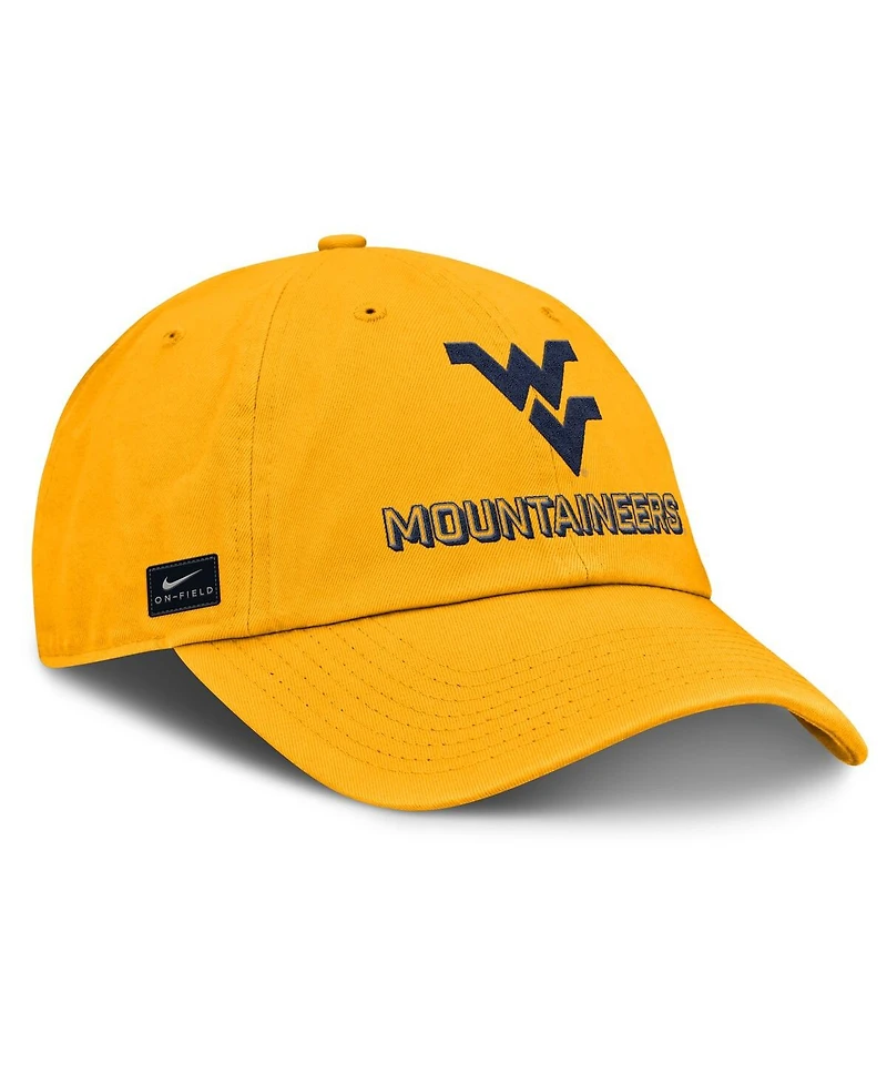 Nike Men's Gold West Virginia Mountaineers 2025 On-Field Club Adjustable Hat