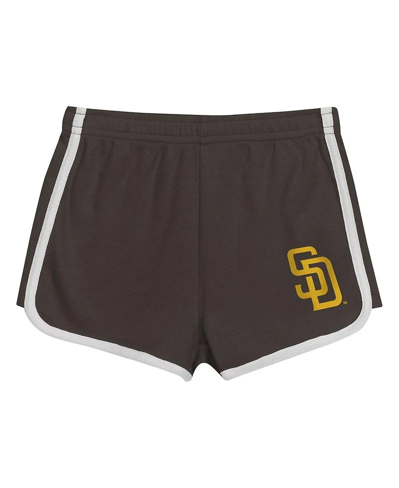 Outerstuff Toddler 2-Piece Brown San Diego Padres Double Run T-Shirt and Shorts Set