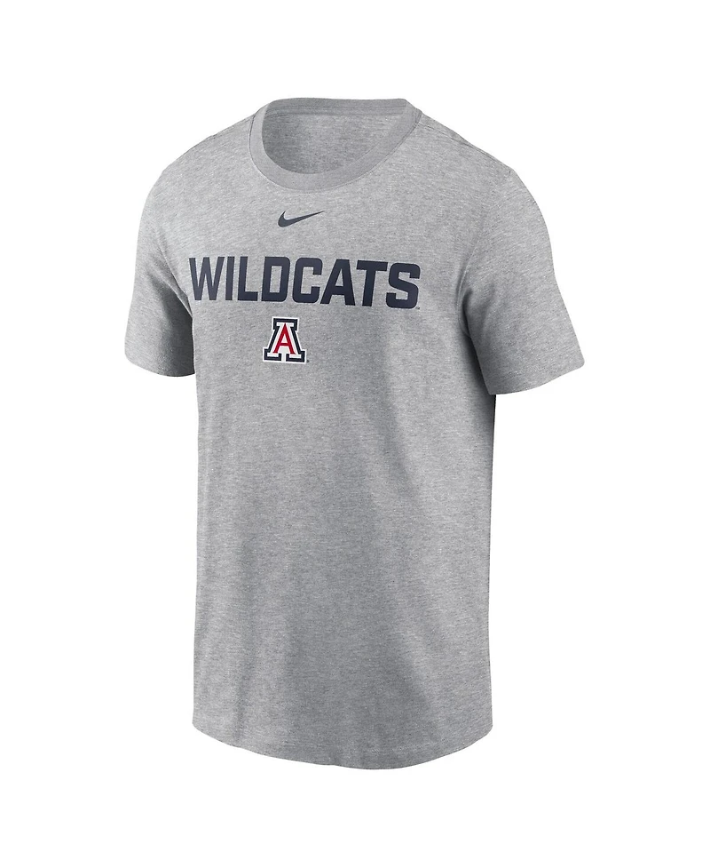 Nike Men's Heather Gray Arizona Wildcats Campus 2-Hit T-Shirt