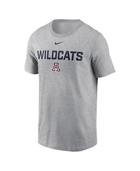 Nike Men's Heather Gray Arizona Wildcats Campus 2-Hit T-Shirt